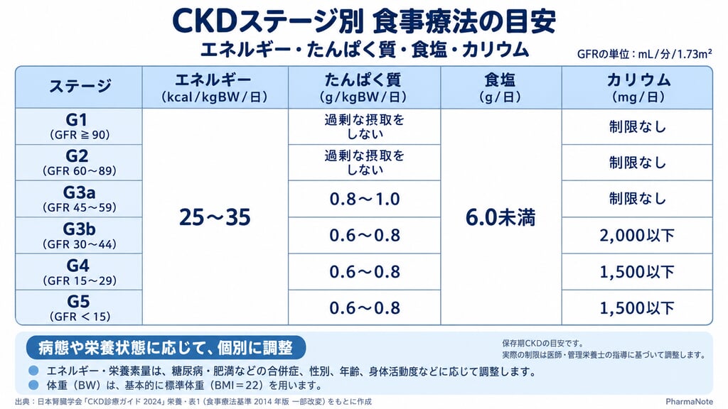 CKD食事療法の目安